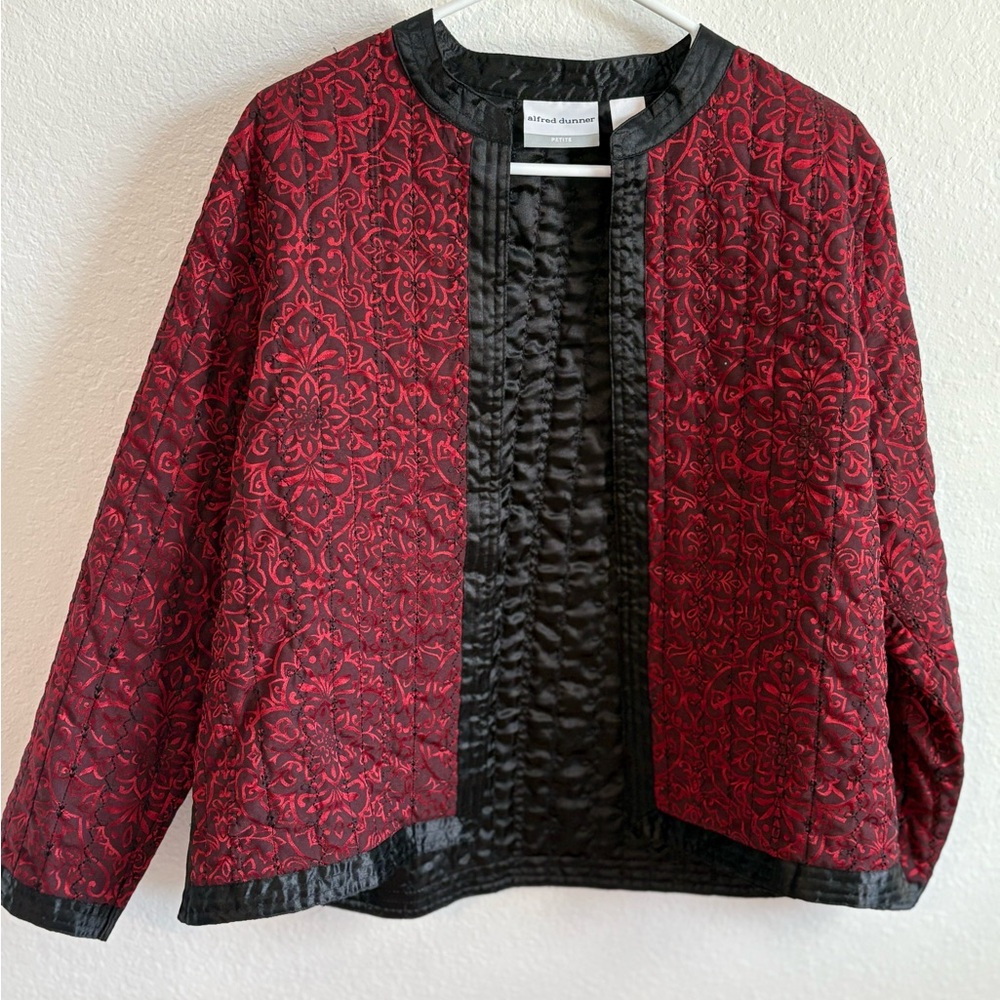 Red Quilted Jacket- Size 12P - Alfred‎ Dunner
